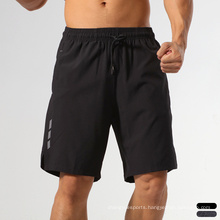 Men Workout Gym Sport Shorts Zipper Pocket Bermuda Shorts Abrasion-Resistant Training Shorts With Pockets